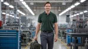 Annual fire alarm system inspections tech arriving at facility
